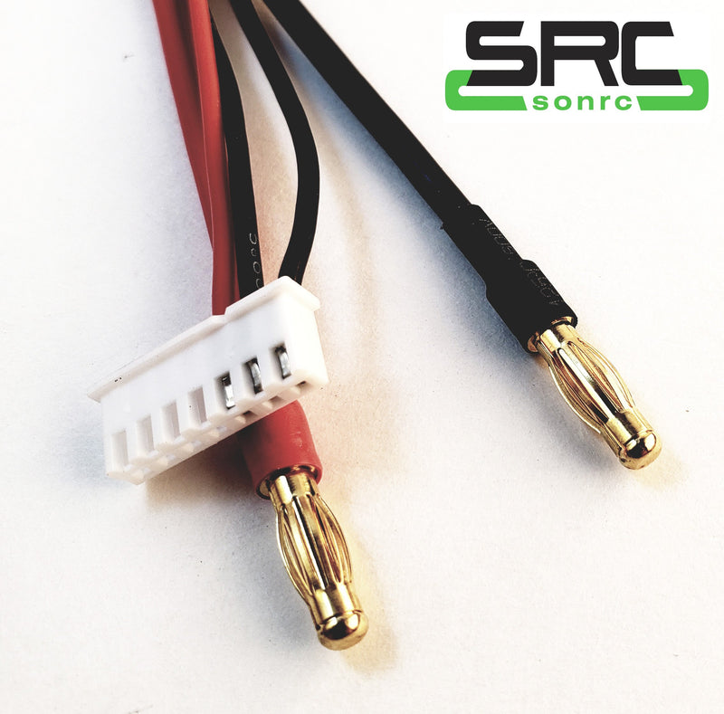 Receiver/Nitro Servo Battery Charge Cable (2S Balance Harness to 4mm Banana Plugs w/7s Adapter